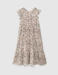 Robe longue écrue Ecovero® à imprimé papillons fille-1