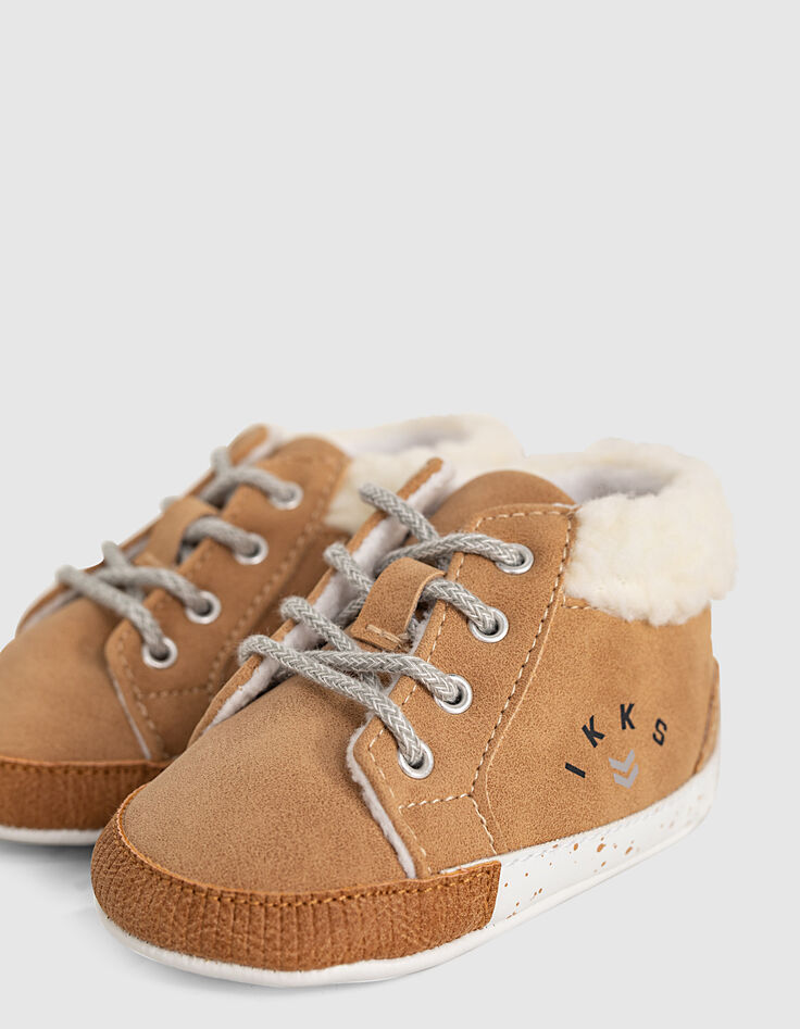 Baskets sable bordées Sherpa bébé garçon -7