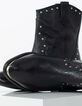 Schwarze Damenlederstiefel im Westernlook mit Ziernieten-6