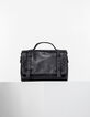 Sac besace The Profiler en cuir noir et clous bijoux femme-2