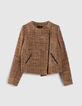 Pure Edition-Veste carrée mordoré façon tweed Femme-6