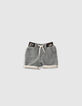 Light grey jeansbermuda babyjongens -1