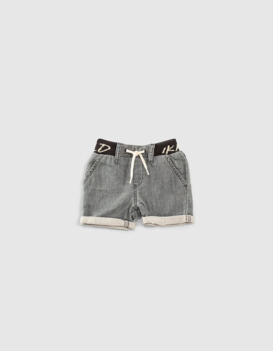 Light grey jeansbermuda babyjongens  - IKKS