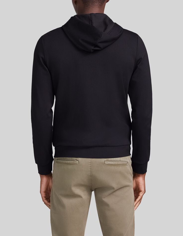 Schwarze Herrenkapuzenjacke mit Reißverschluss-3 Schwarze Herrenkapuzenjacke mit Reißverschluss-3