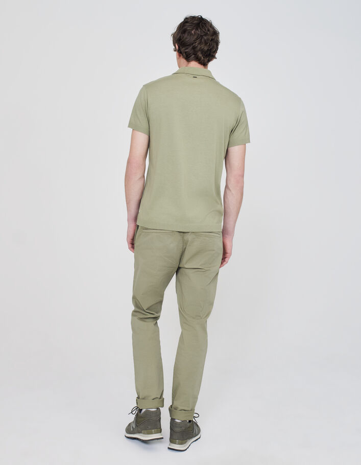 Men’s arid green cotton modal polo shirt