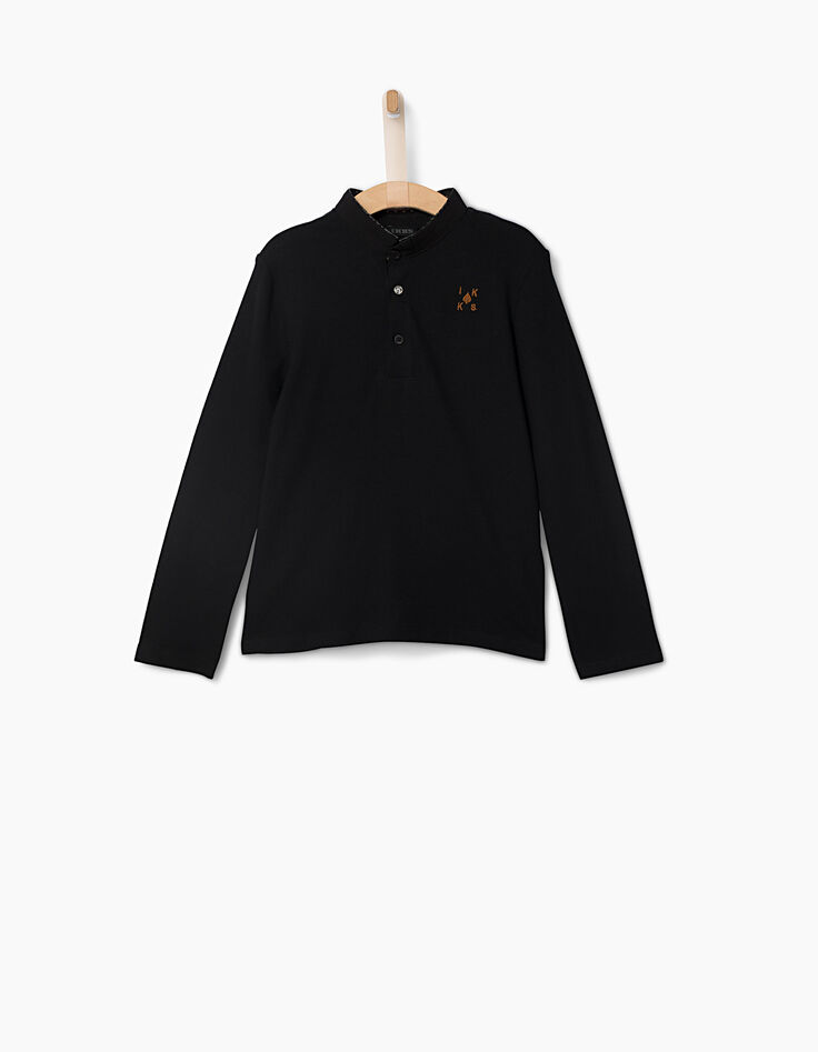 Zwarte polo voor jongens -2