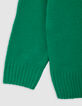 Grüner flauschiger Strickpullover für Jungen-5