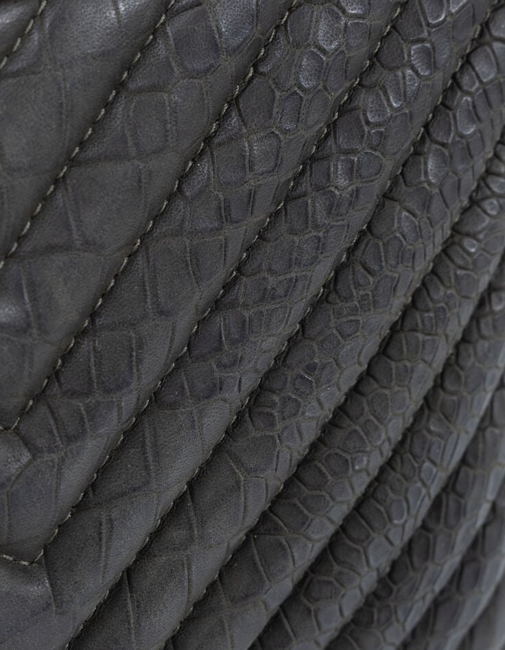 Sac pochette 1440 Reporter kaki cuir effet croco Femme-4 Sac pochette 1440 Reporter kaki cuir effet croco Femme-4