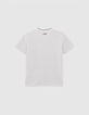 T-shirt gris maille piquée broderie poche garçon-3