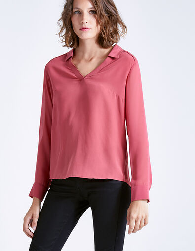 Blouse fluide en soie manches en voile femme - IKKS