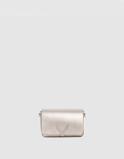 Women’s silver leather 111 bag - IKKS