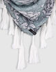 Mandelgrüner Damenschal mit Vintage-Blumenprint-2