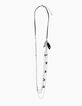 Sautoir fantaisie plumes et grappes perles femme-1