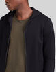 Schwarze Herrenkapuzenjacke mit Reißverschluss-5