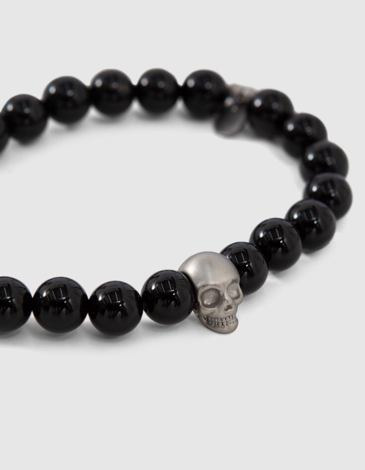Bracelet noir en pierres de Jade Homme-2