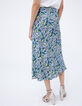 Jupe longue lilas imprimé maxi fleurs Femme-2