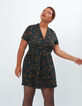 Robe vert pinegreen imprimé Fleurs Rock I.Code-6