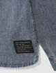 Boys’ light blue denim shirt with badge and hood-7