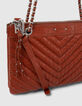 Damen-Clutch 1440 Reporter aus Leder in Orange-2