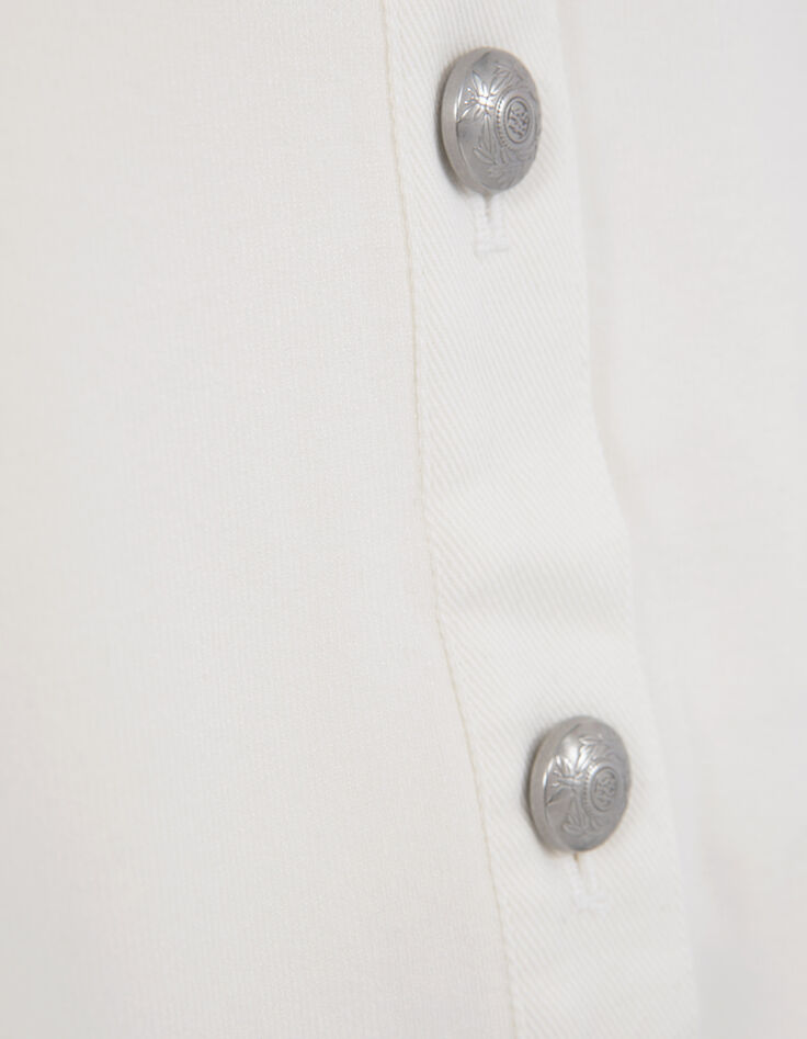 Cardigan écru tricot esprit chemise Femme-7