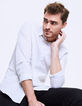 Men’s white Albini® checked slim shirt-1