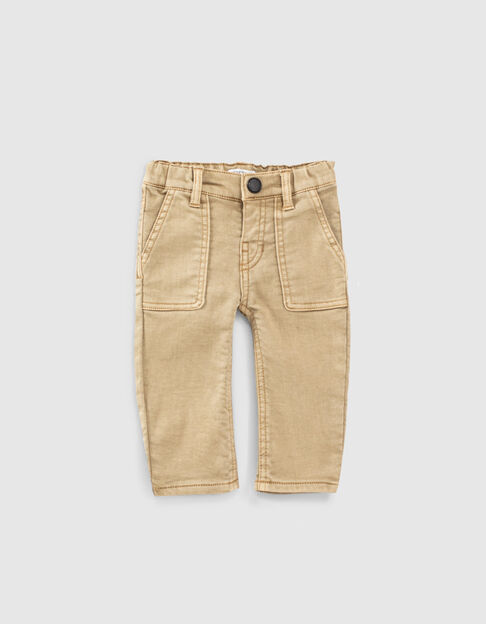 Baby boys’ medium beige knitlook jeans