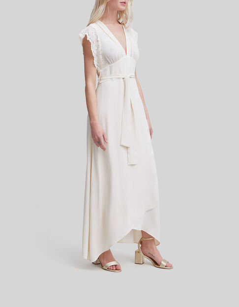 Robe calcaire LENZING™ ECOVERO™ dentelle guipure Femme - IKKS