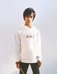 Wei&szlig;es Jungensweatshirt  und zweifarbiger Stickerei -2