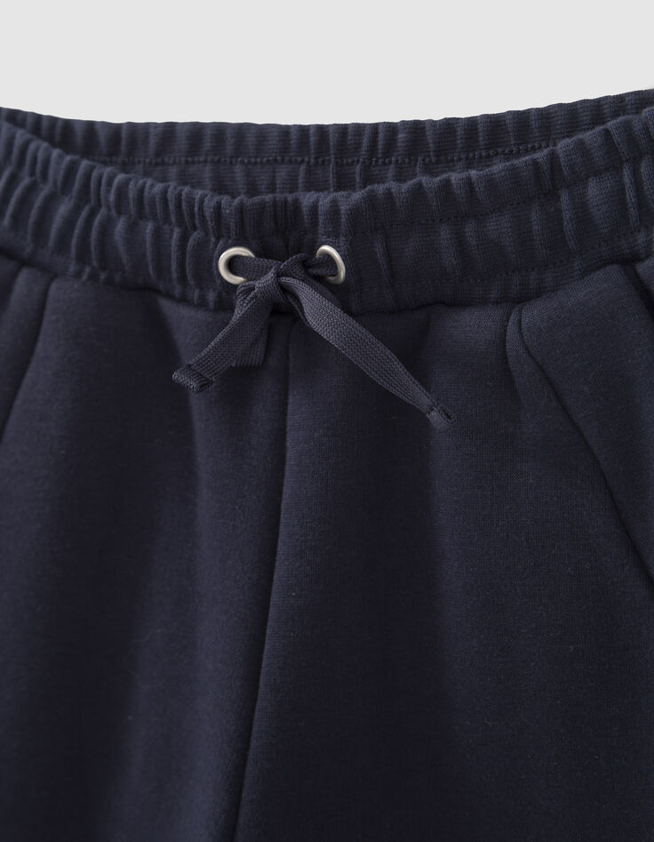 Jogging marine bandes lurex c&ocirc;t&eacute;s fille-3