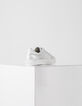 Baskets en cuir argent lacets IKKS femme-3