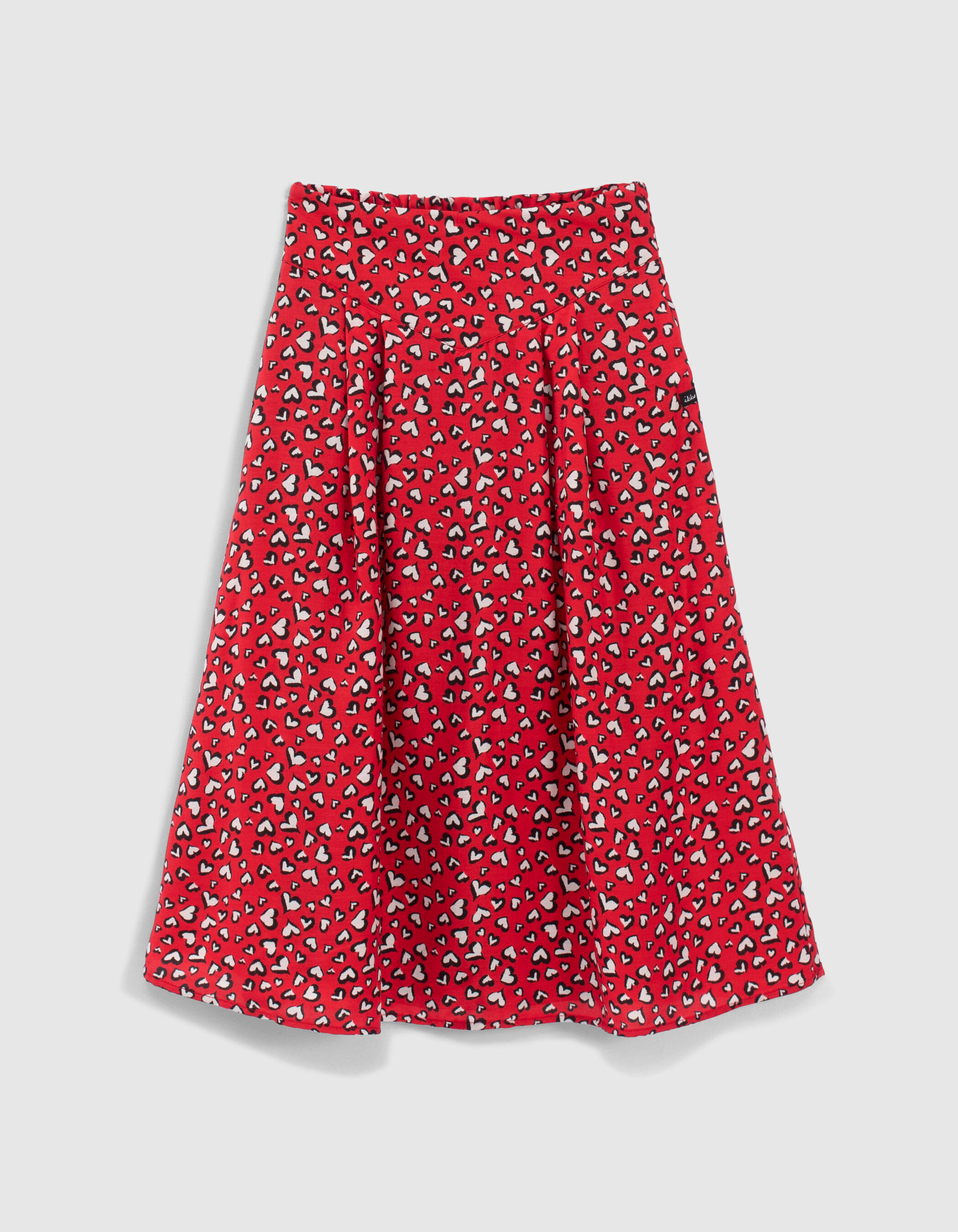 Jupe rouge imprim c urs mini me fille