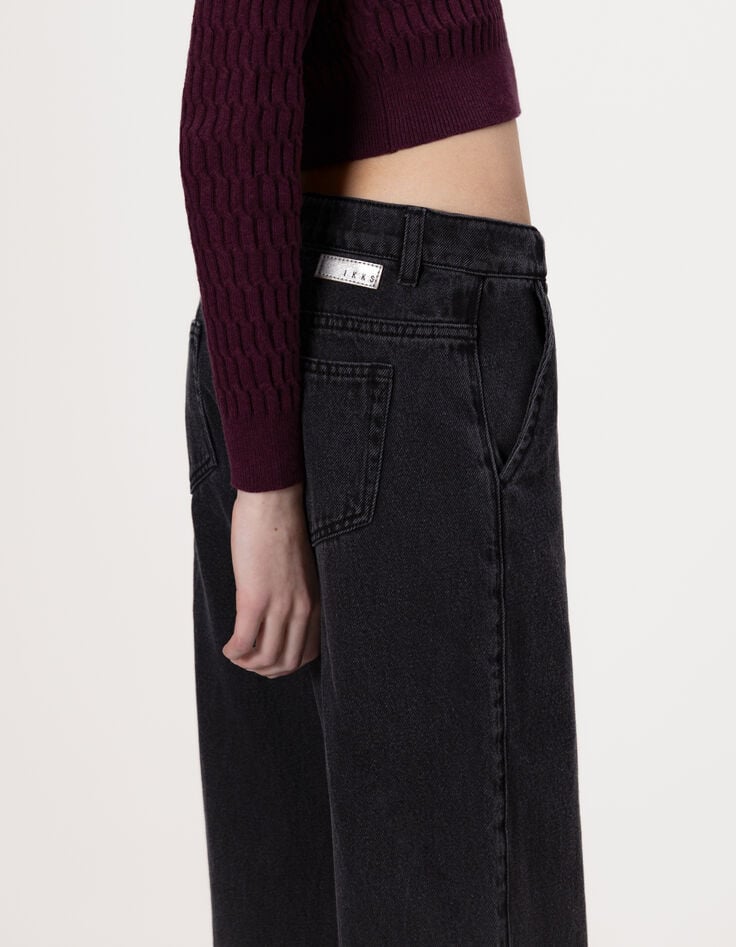 Jean large noir fille-3 Jean large noir fille-3