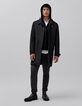 Trench noir à parementure-capuche amovible Homme-4