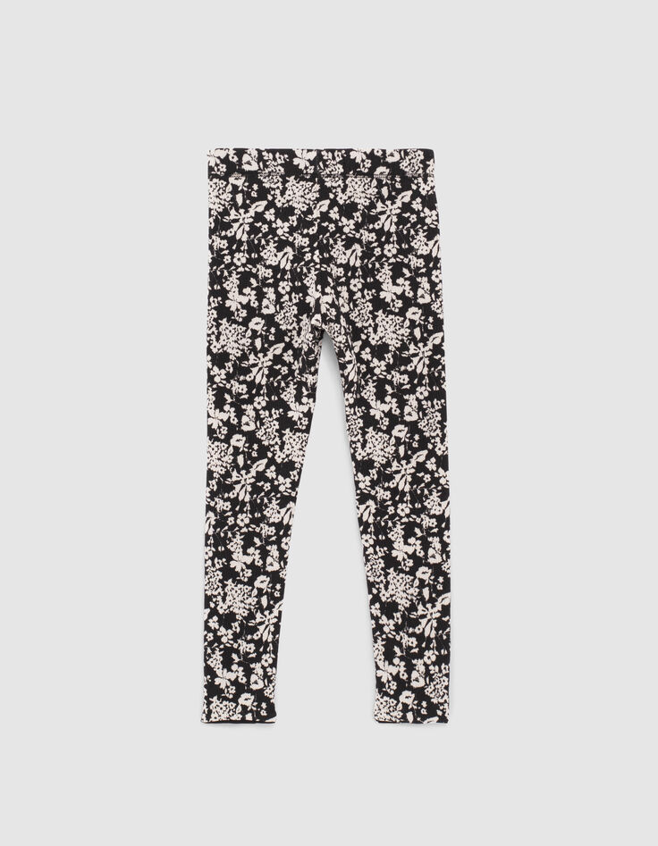 Omkeerbare legging zwart en grafische print meisjes-5