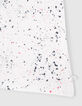 Wei&szlig;es M&auml;dchenshirtkleid mit Fleckenprint-4
