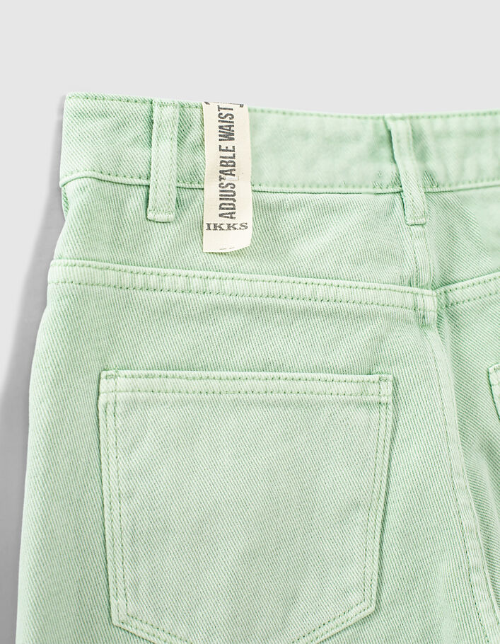 Lockere Mädchen-Jeans mit hoher Taille in Mint - IKKS
