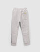 Graue Jungenjogginghose mit Details und Reflektoren-3