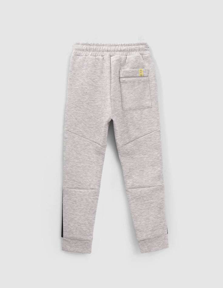 Graue Jungenjogginghose mit Details und Reflektoren-3
