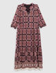 Lange jurk bohemian print dames-7