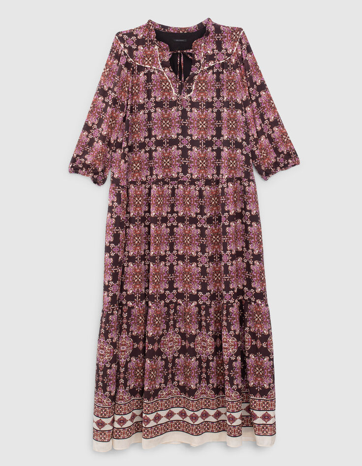 Lange jurk bohemian print dames-7
