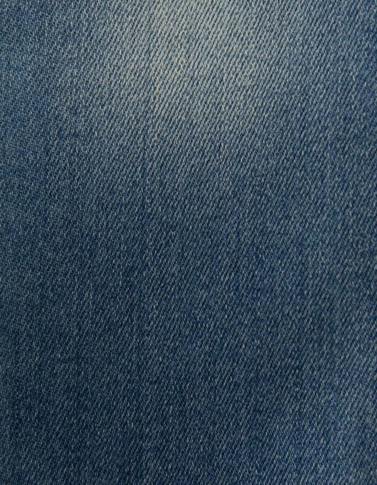 Boys’ blue upcycled straight jeans, print front and back-8