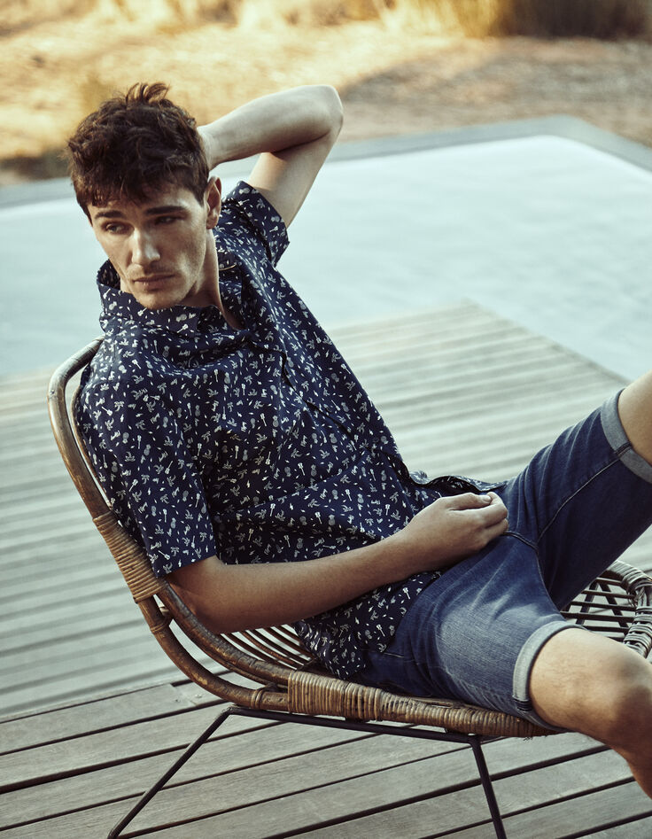 Bermuda jean homme-1