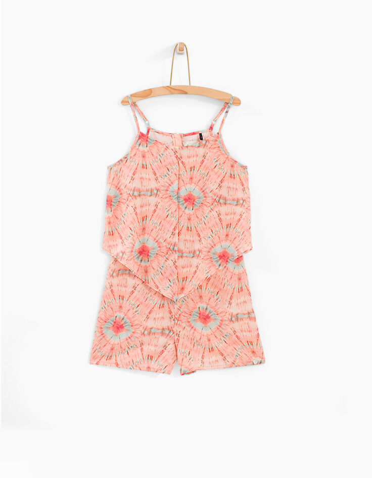 Mono corto coral con estampado tie and dye niña-2