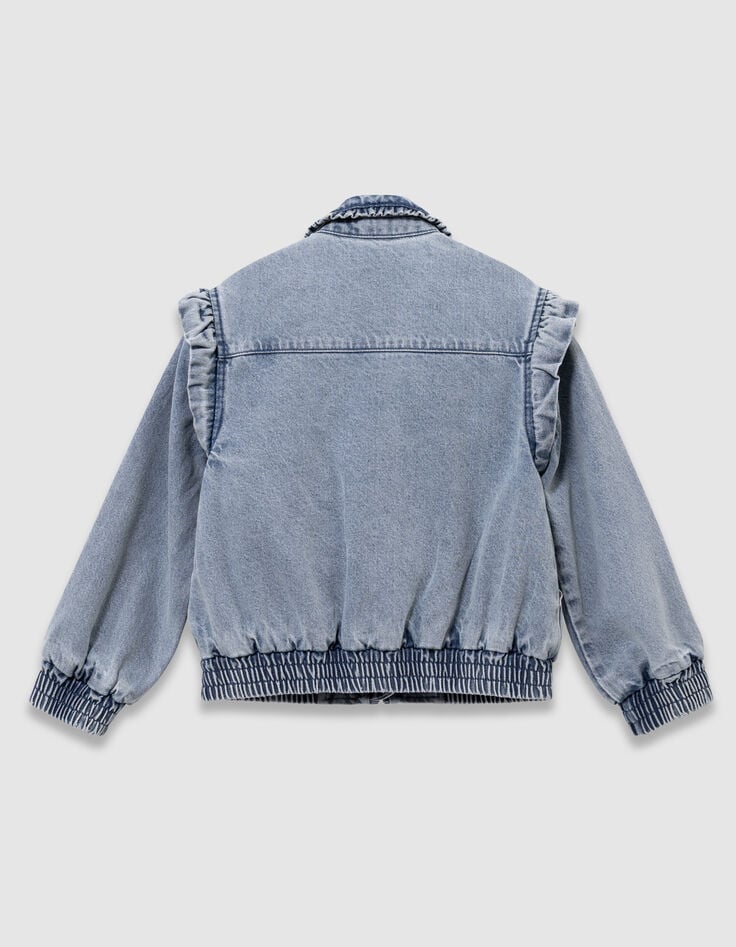 Chaqueta vaquera azul mangas extraíbles niño-3