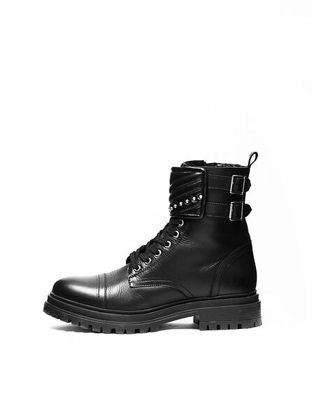 Leather story women’s leather 1440 low combat boots