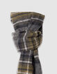 Echarpe grise motif carreaux Homme-2