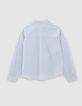 Gebroken witte hemdblouse blauwe strepen meisjes-3
