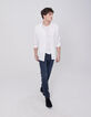 Men’s white pure linen SLIM shirt-7