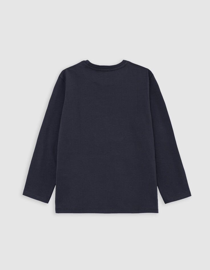 Lentikular-T-Shirt Grau, Biowolle für Jungen Paris-5