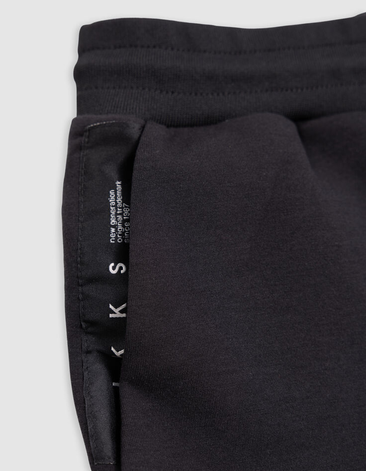 Ch&aacute;ndal bimaterial negro con bolsillos para ni&ntilde;os-7